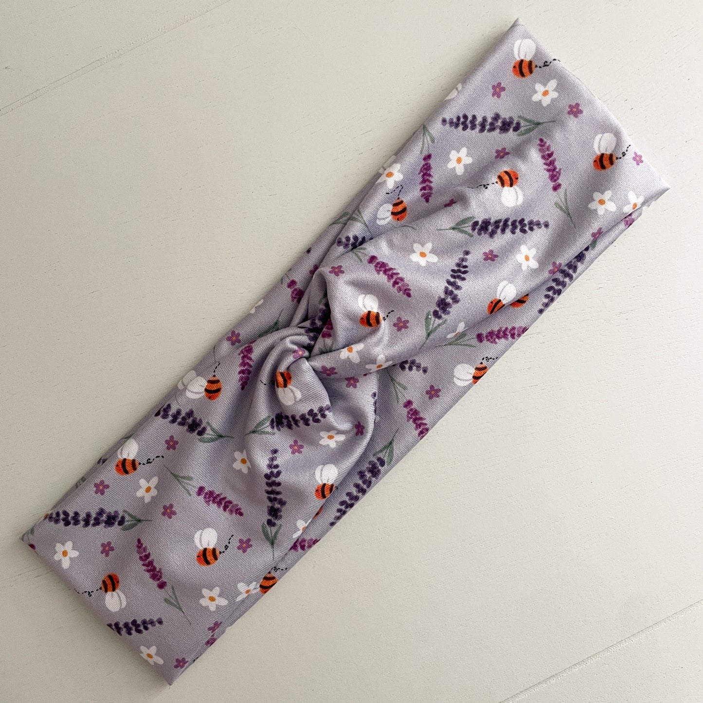 Lavender Bee Twist Headband