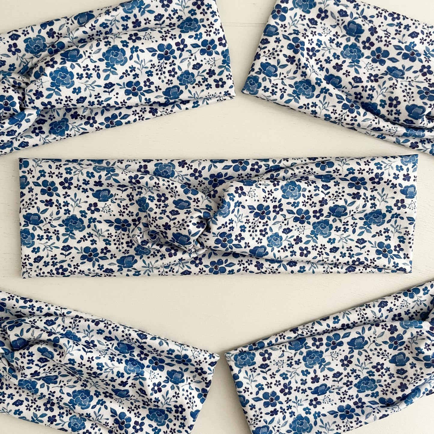 Blue Porcelain Twist Headband