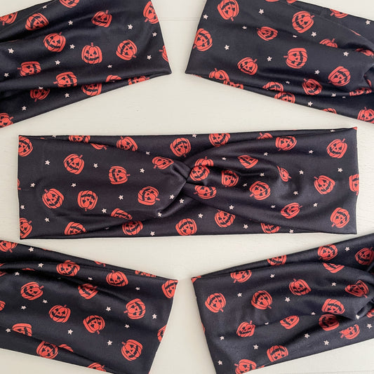 Jack-o'-Lantern Twist Headband