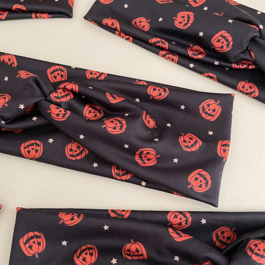 Jack-o'-Lantern Twist Headband