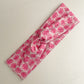 Pink Monstera Twist Headband