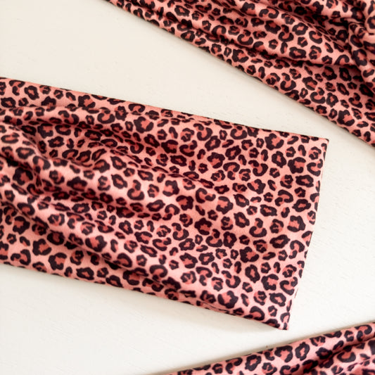Brown Leopard Twist Headband