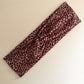 Brown Leopard Twist Headband