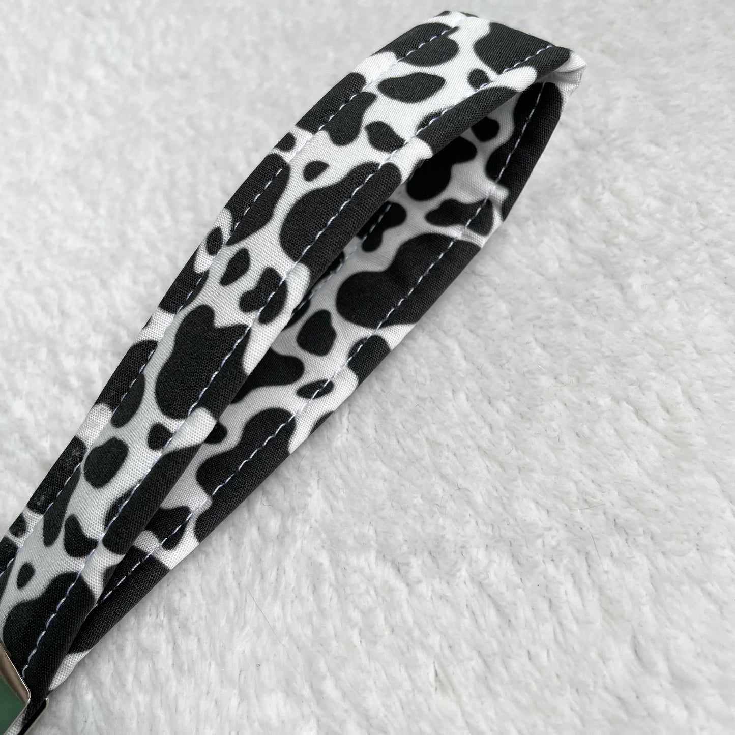 Cow Print Key Fob Wristlet