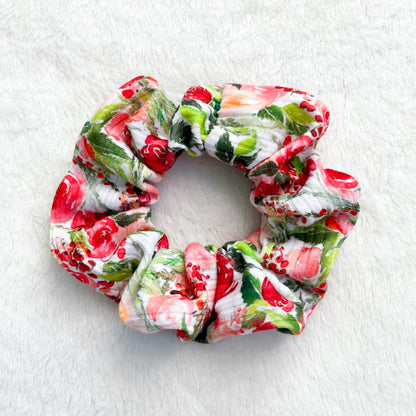 Red and Green Christmas Scrunchies