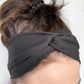 Solid black Twist Headband