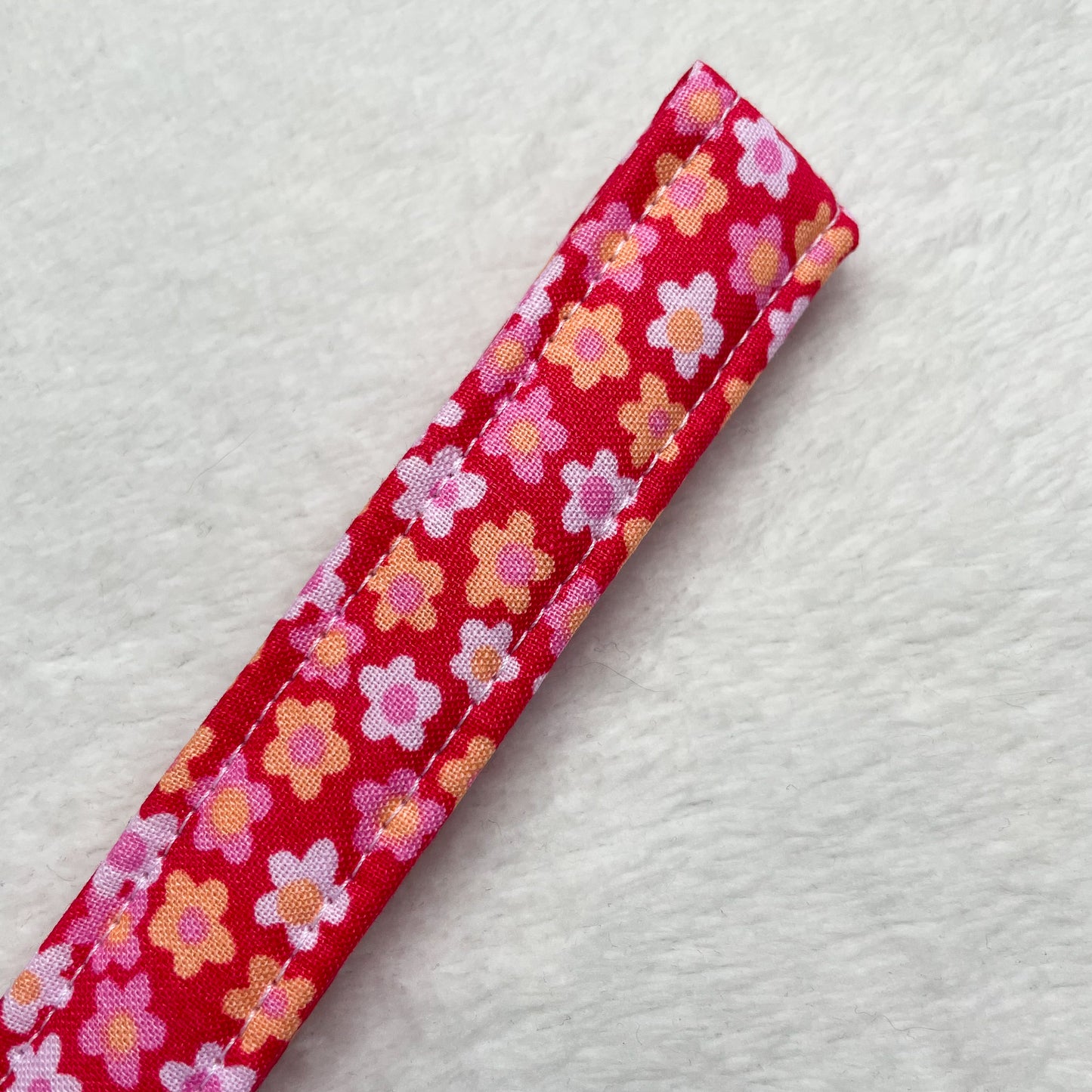 Hot Pink Floral Key Fob Wristlet