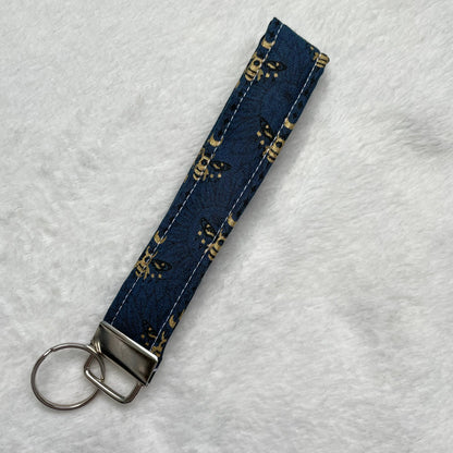 Sunflower Bees Keychain Wristlet