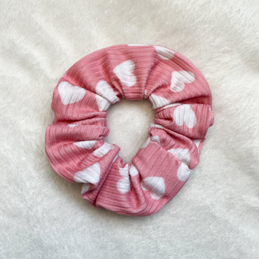 Baby Pink Hearts Scrunchie