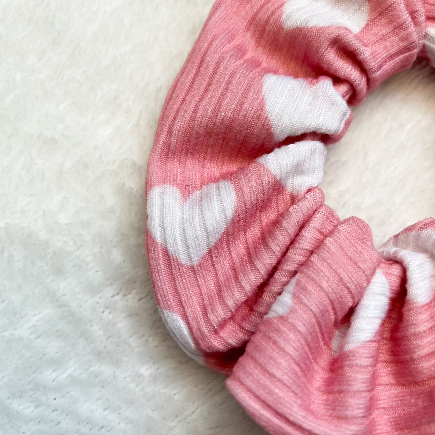 Baby Pink Hearts Scrunchie